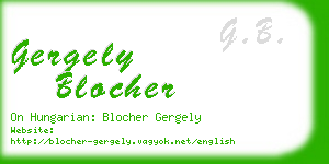 gergely blocher business card